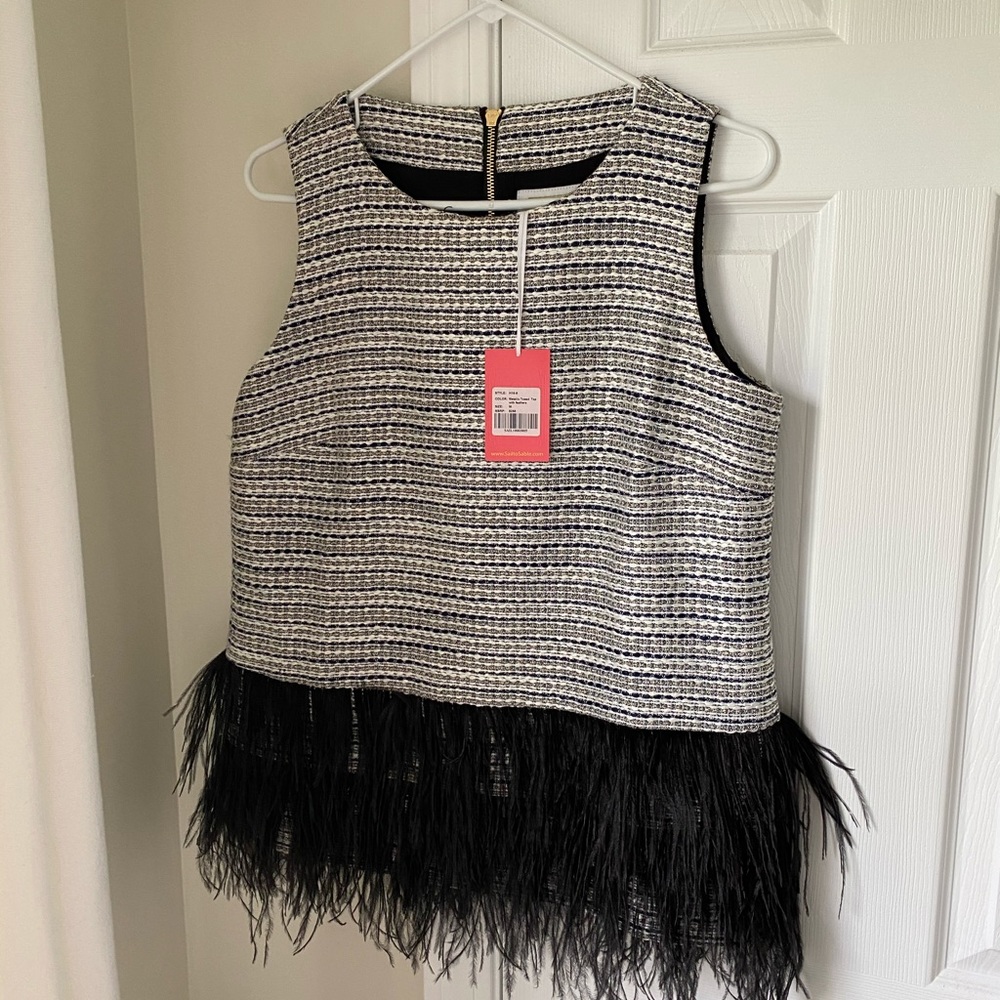 NWT Sail to Sable tweed metallic top
